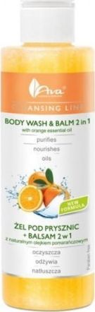 Ava Żel pod prysznic + balsam 2w1 z naturalnym olejkiem pomarańczowym - AVA
