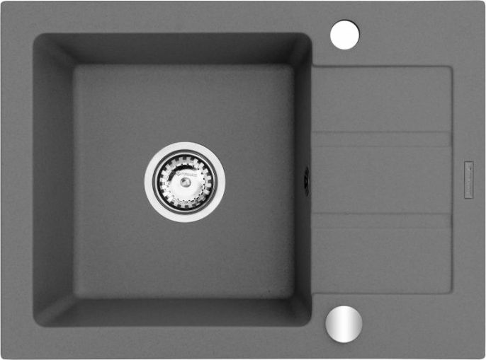 Zlewozmywak Maidsinks granitowy jednokomorowy z ociekaczem Maidsinks 62x44 1B 1D szary beton (Pyragranit; kolor szary)