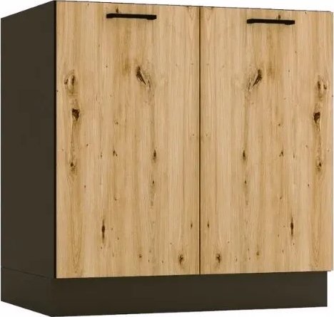 Stolkar Szafka kuchenna stojąca ANIKA D80 grafitowa/dąb artisan STOLKAR