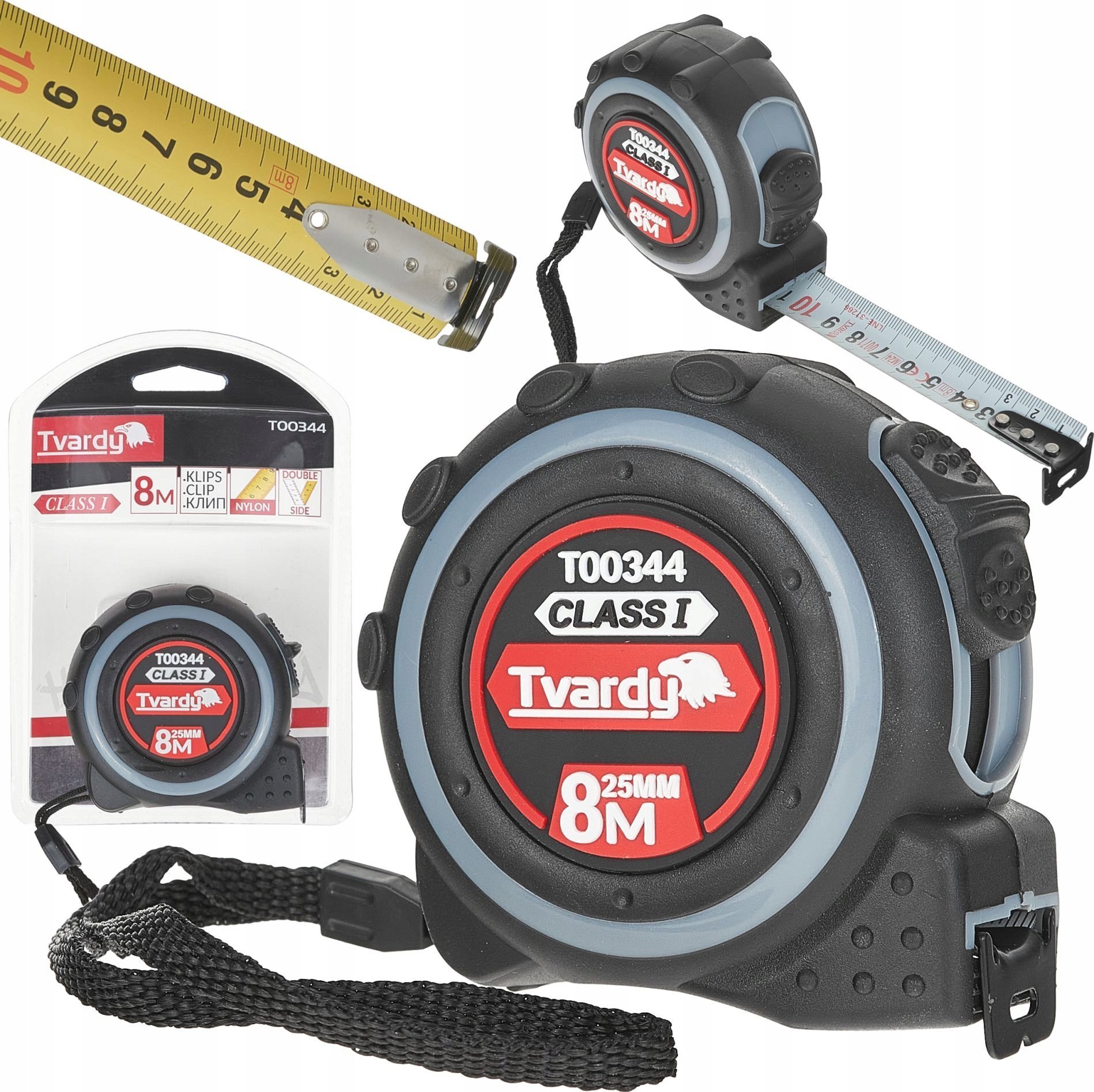 Miara zwijana nylon dwustronna 8m/25mm KLASA I (6/60)