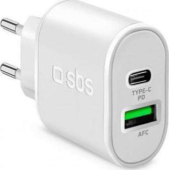 Ładowarka SBS Mobile 1x USB-A 1x USB-C (JAB-7488963)