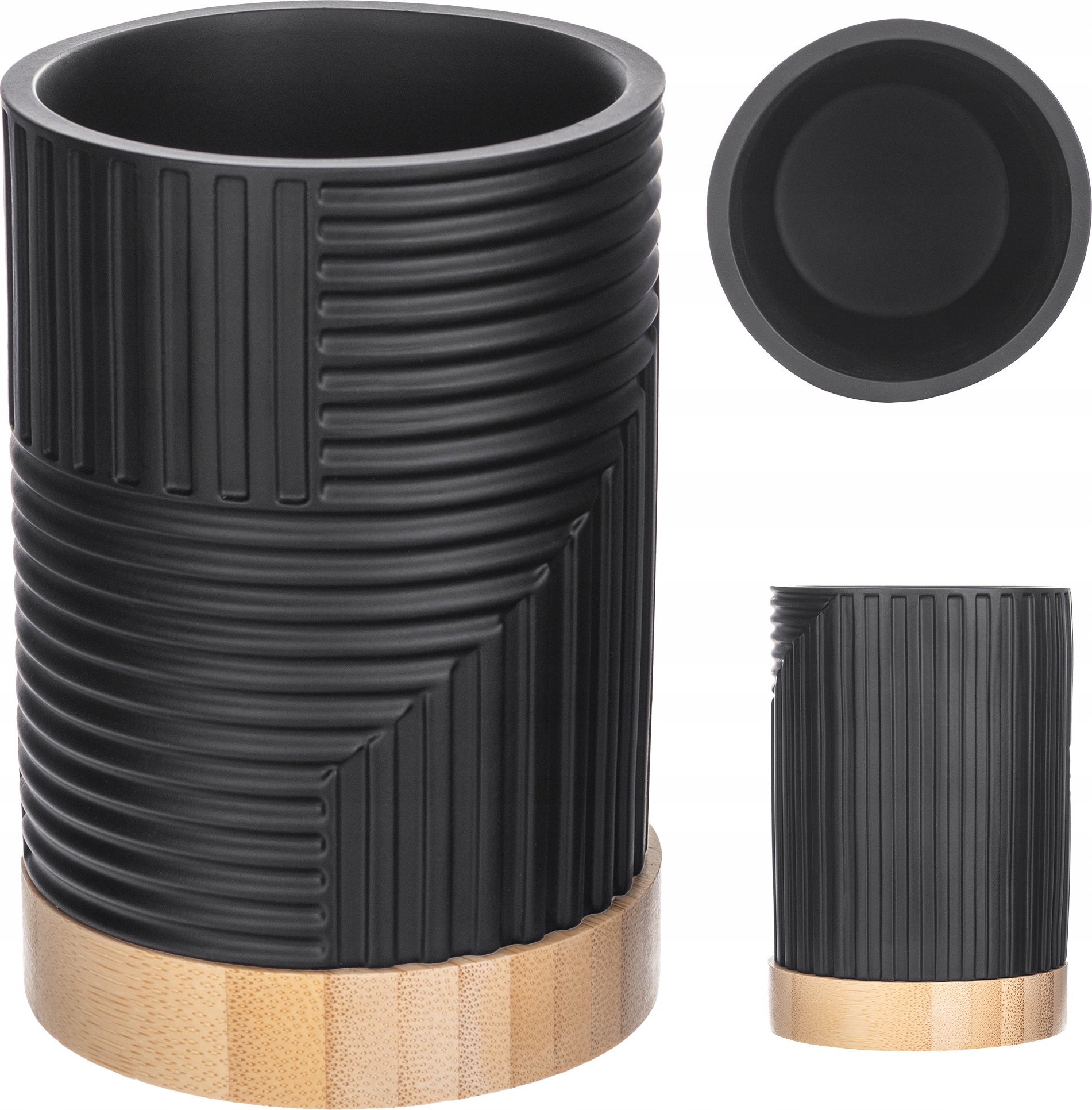 Kadax KADAX Kubek łazienkowy Lunel okrągły czarny