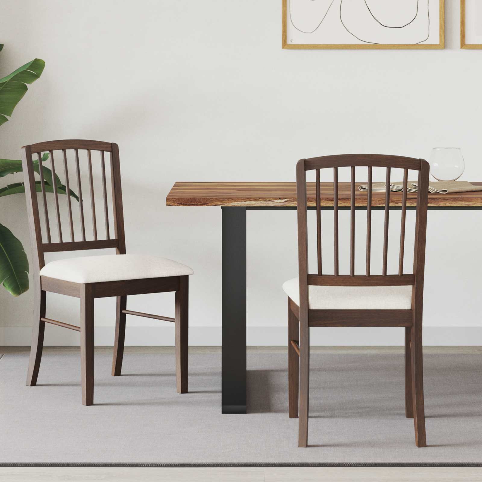 vidaXL Krzesła jadalne 2 pcs Jasny Brąz 50 x 52,5 x 91 cm