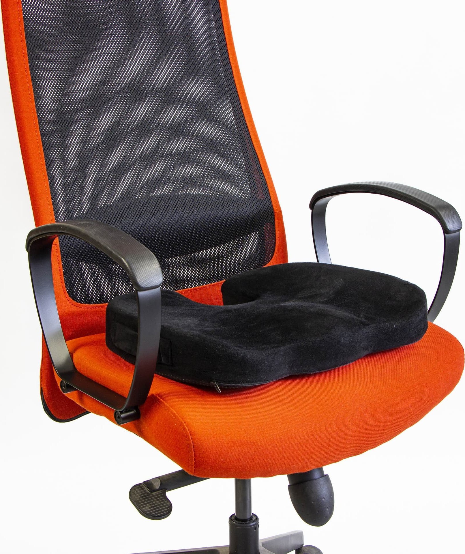 Powerton Ortopedyczna poduszka, plastikowa końcówka odporna na nacisk, ergonomiczna, czarny, pianka z efektem pamięci, Powerton