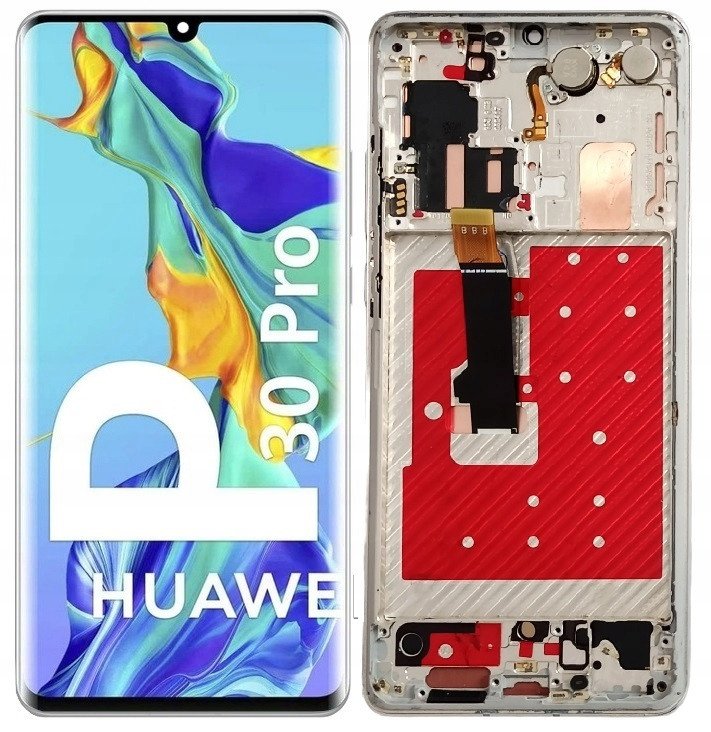WYŚWIETLACZ EKRAN LCD DO HUAWEI P30 PRO OLED RAMKA PEARL SREBRNA