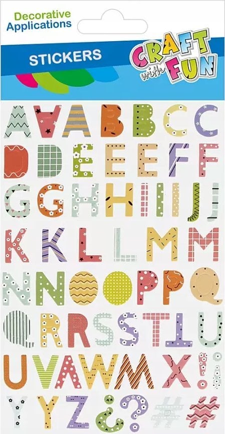 Craft with Fun OZDOBA DEK NAKLEJKI LITERKI CF PBH 12/288