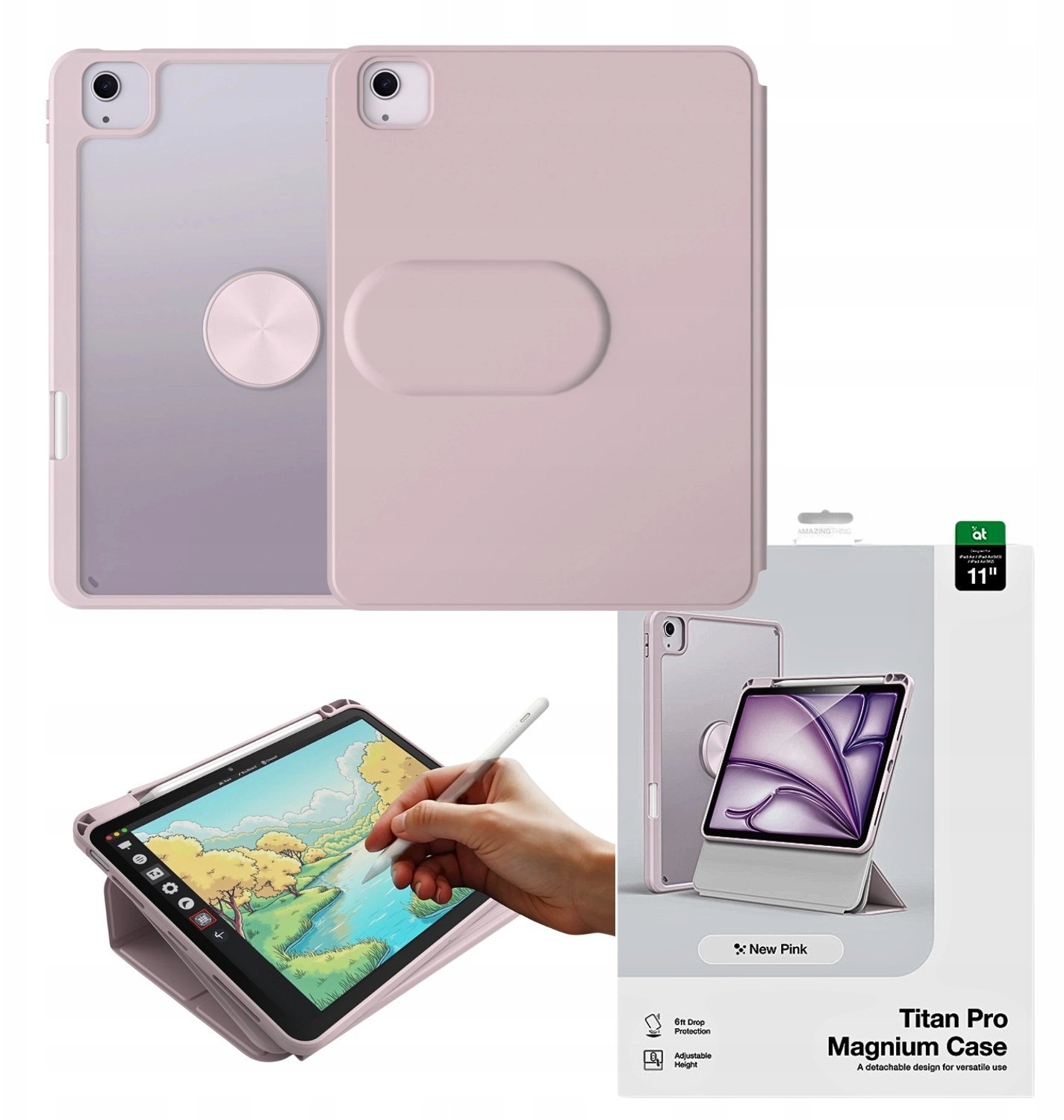 Etui AMAZINGTHING Titan Pro Mag Case na iPad Air M3 11" - różowe