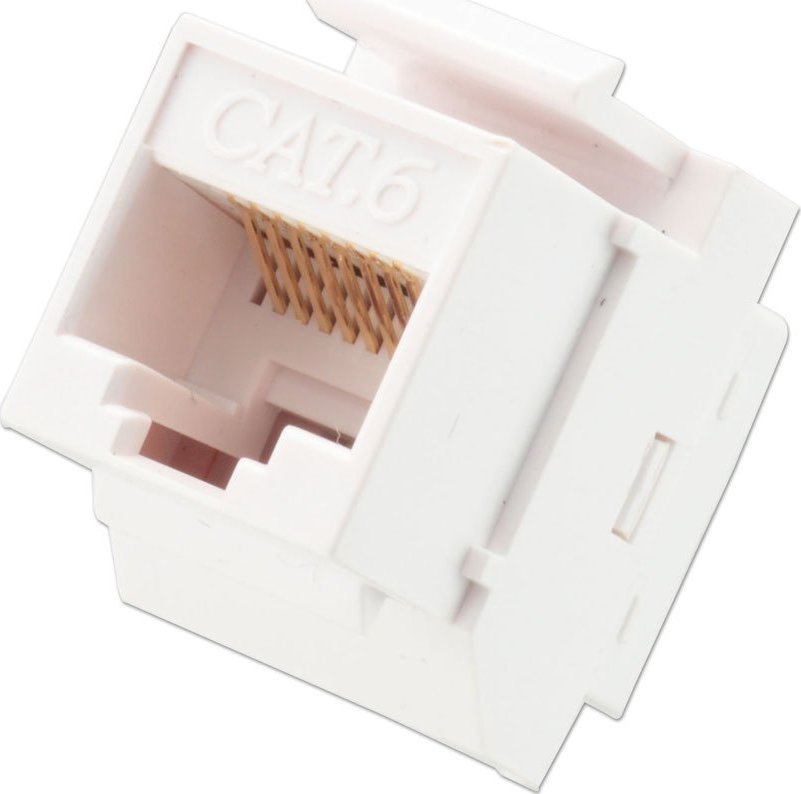 Lindy Lindy 60743 Gniazdo Keystone (łącznik modułowy) CAT6 RJ45, biały