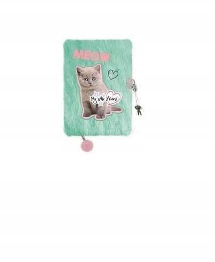 Pamiętnik z kłódką 3D włochacz A5 96k My Little Friend Fluffy Kitty