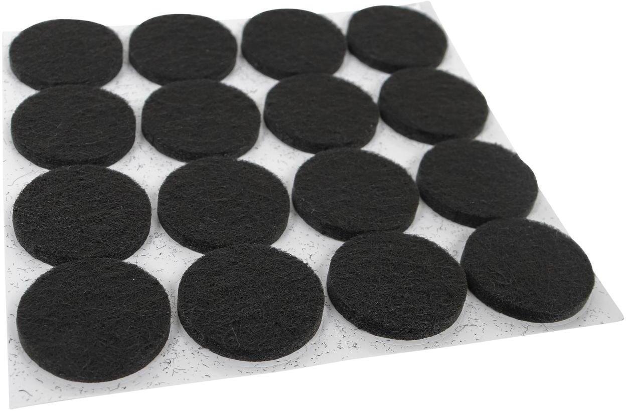 Home It samoprzylepne filcowe podkładki Ø22 mm, 16 stk, sort