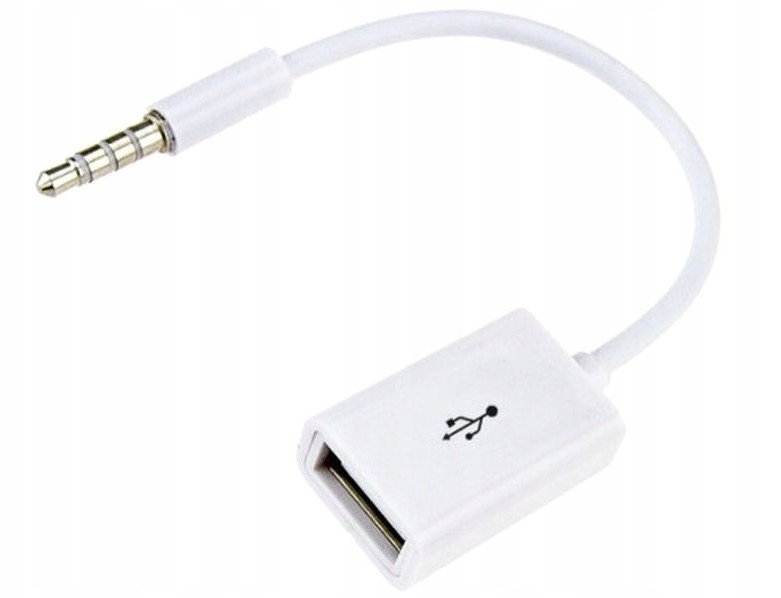 Adapter gniazdo USB - wtyk Jack 3,5mm.