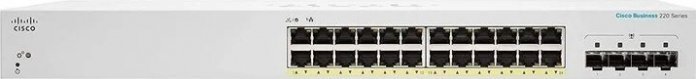 Cisco Cisco switch CBS220-24P-4G, 24xGbE RJ45, 4xSFP, PoE+, 195W - REFRESH