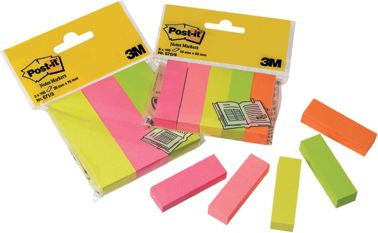 3M Zakładki indeksujace papierowe 3M Post-It neonowe 5 kol x 100 szt (13K042A)