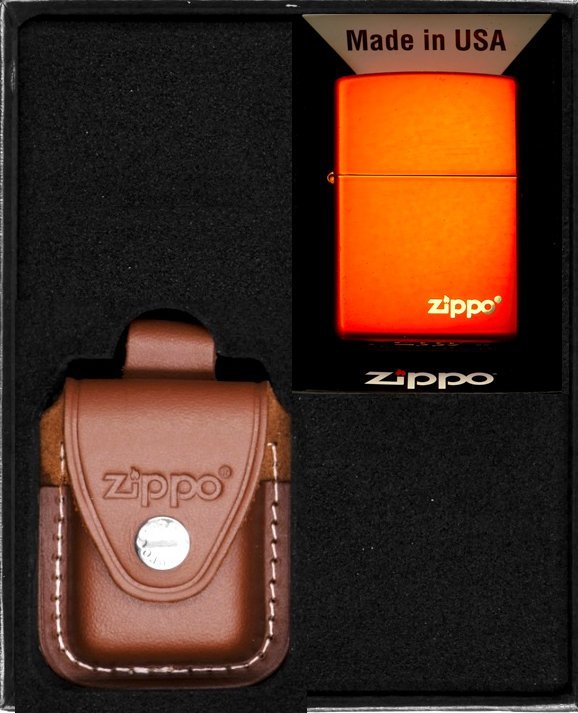 Zestaw ZIPPO Zapalniczka RED MATTE LOGO LASERED Prezentowy No2