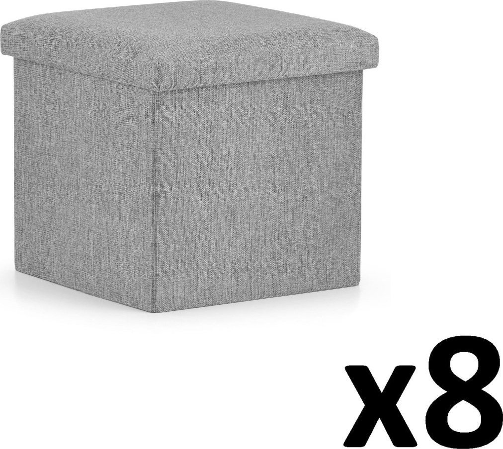 Leobert Pufa składana L - 38x38x38cm szara x 8