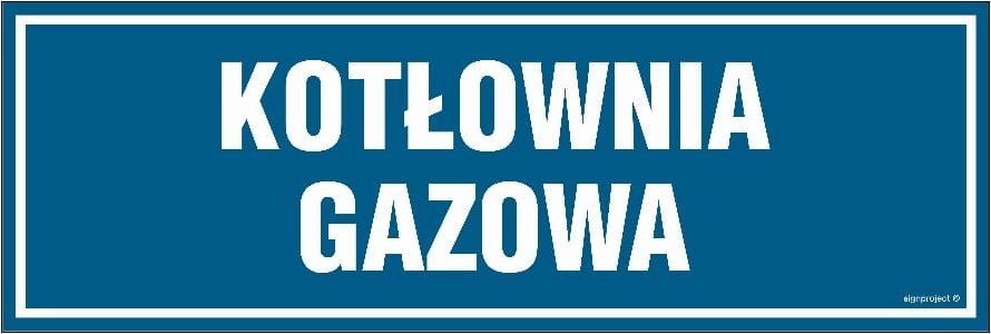 Mój dom Kotłownia Gazowa - Tabliczka Informacyjna Z Przylepcami 300X100 Pn - Płyta Libres Polska Sp Sgp-Pa048_300X100_Pn 5904937434851