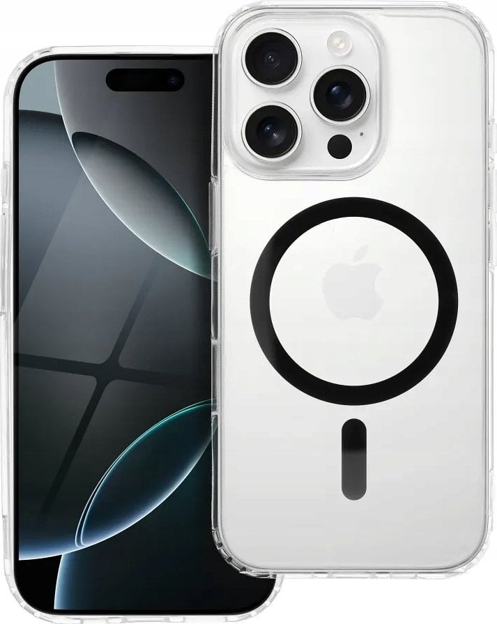 Drop Glue Colorful Ring Mag Cover kompatybilny z MagSafe pasuje do IPHONE 13 czarny