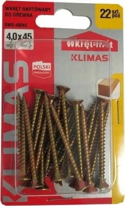 Wkręt-met Wkręty hartowane do drewna 4x45mm 22szt PZ2 złote