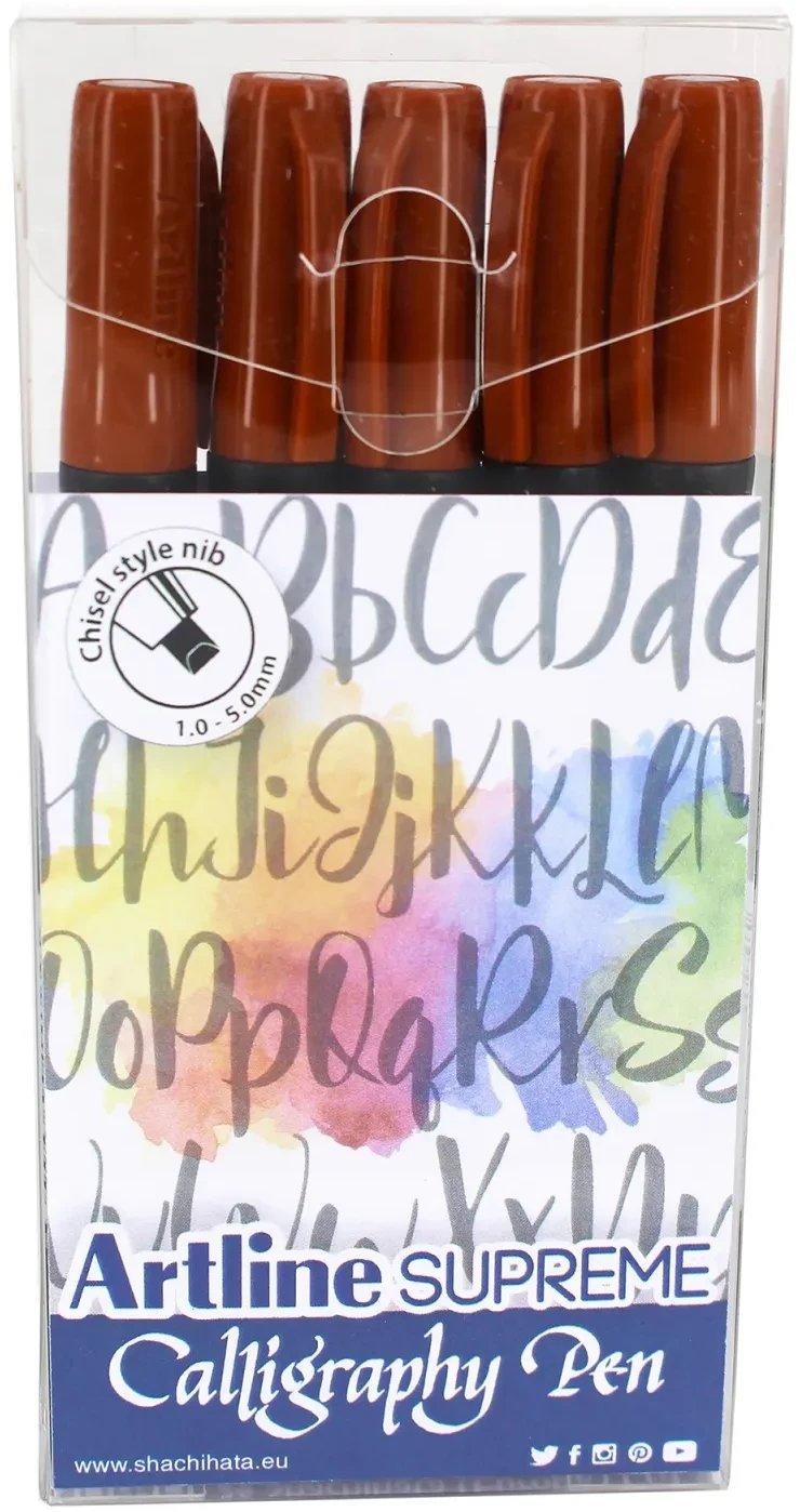 Artline Artline Supreme Calligraphy Pen 5/set sepia