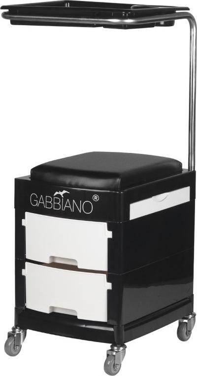 Activeshop POMOCNIK - TABORET DO PEDICURE 16 PLUS CZARNY/BIAŁY