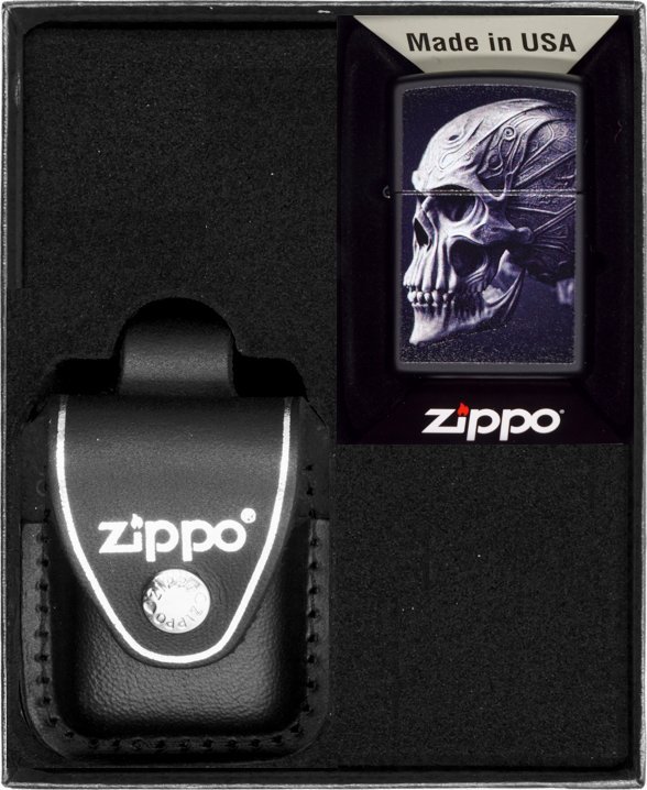 Zestaw ZIPPO Zapalniczka CYBERPUNKT SKULL Prezentowy No3