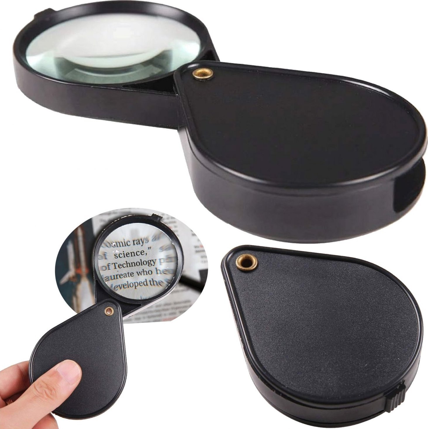 PrzydaSie Lupa Składana Kieszonkowa Szkło Powiększające 60Mm