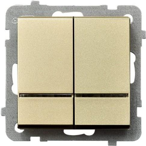 Ospel Łącznik świecznikowy Sonata 16AX IP20 z podświetleniem szampański złoty (ŁP-2RS/m/39)
