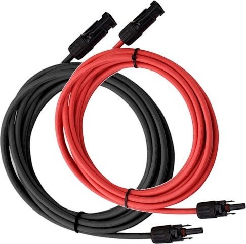 Przedłużacz 2x5m kabli solarnych 4mm2 z konektorami