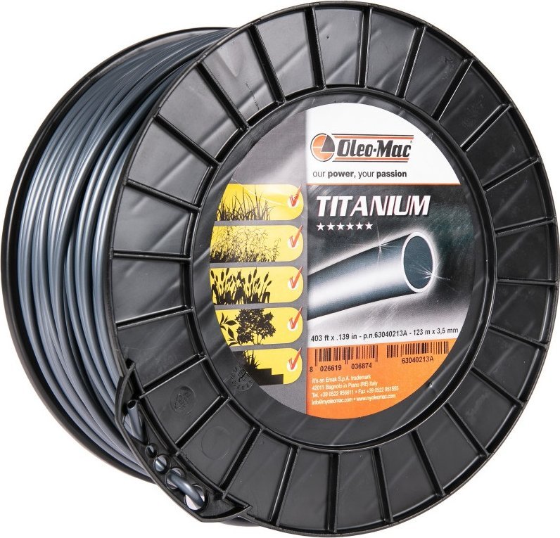 Oleo-Mac ŻYŁKA TNĄCA OLEO-MAC TITANIUM OKRĄGŁA 3,5mm x 123m. PROFESJONALNA DO KOSY PROFIL OKRĄGŁY SZPULA - OFICJALNY DYSTRYBUTOR - AUTORYZOWANY DEALER