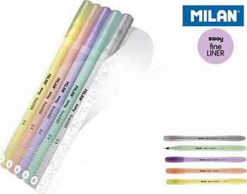Milan Cienkopis Milan sway pastel fineliner 0,4 mm zestaw 5 szt. w etui