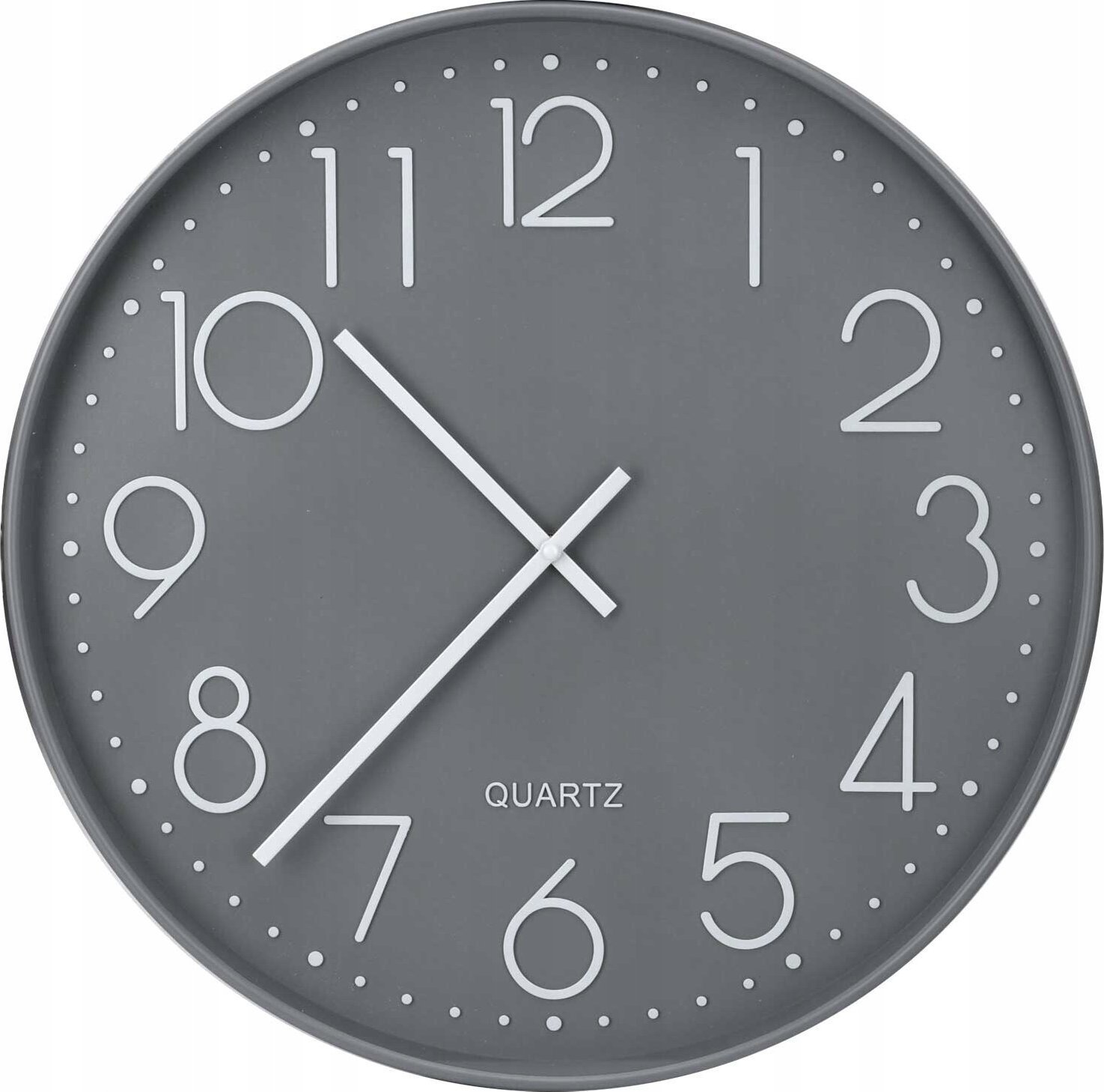 ZEGAR ŚCIENNY GLASS 50CM - SZARY