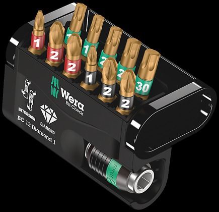 Wera Zestaw Bit-Check 12 Diamond 1z uchwytem Rapidaptor (05057421001)