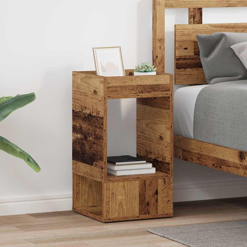 vidaXL Stolik końcowy 2 pcs Stare drewno 30 x 30 x 56 cm