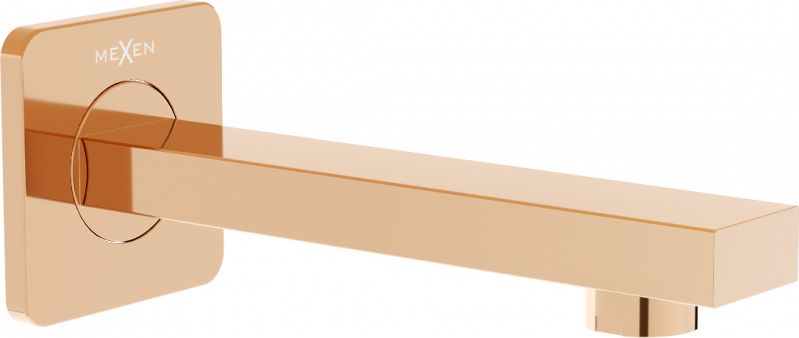 Wylewka Mexen Mexen Cube wylewka wannowa ścienna różowe złoto - 79370-60
