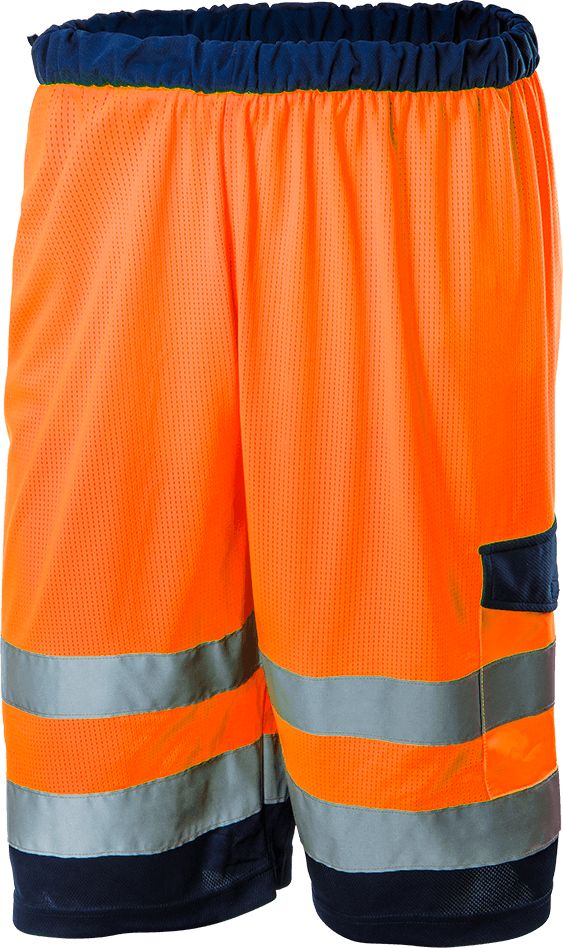 Neo Krótkie spodenki ostrzegawcze pomarańczowe siatkowe rozmiar XL (81-783-XL)