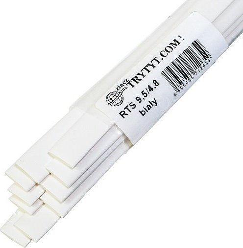 Trytyt 10x Koszulka termokurczliwa RTS 9,5/4,8 biała