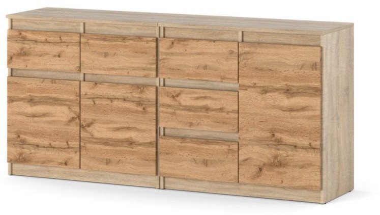 Komoda 160cm Szafka Z 5 Szufladami Pojemna Salon Sypialnia Dąb Sonoma Wotan