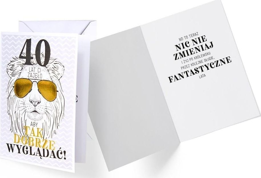 KUKARTKA Karnet B6 GS-007 Urodziny 40 lew