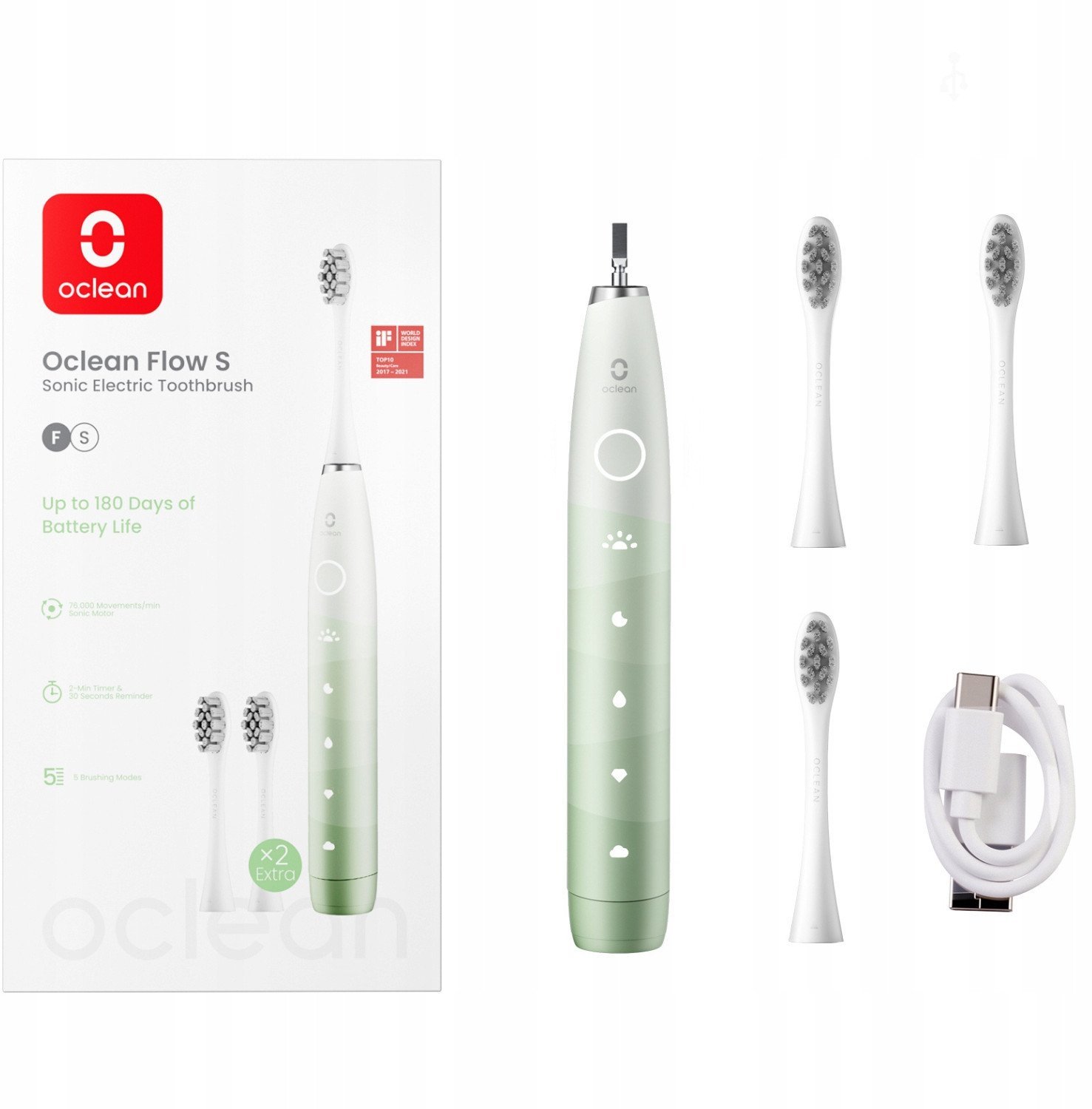 Oclean Electric Toothbrush Flow S Green
