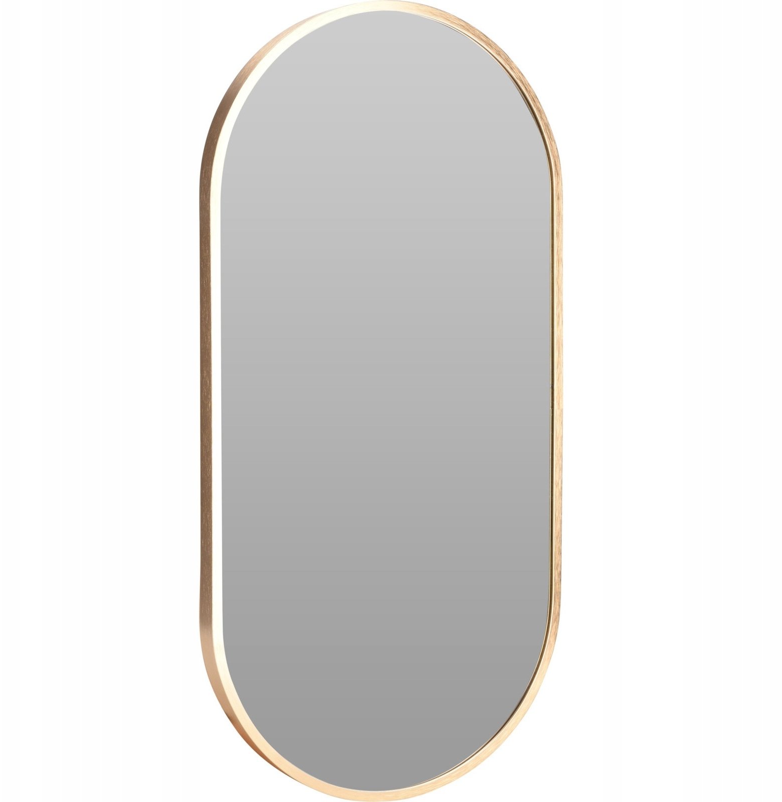 Lustro wiszące ścienne owalne ze złotą ramą klasyczne 30x60cm