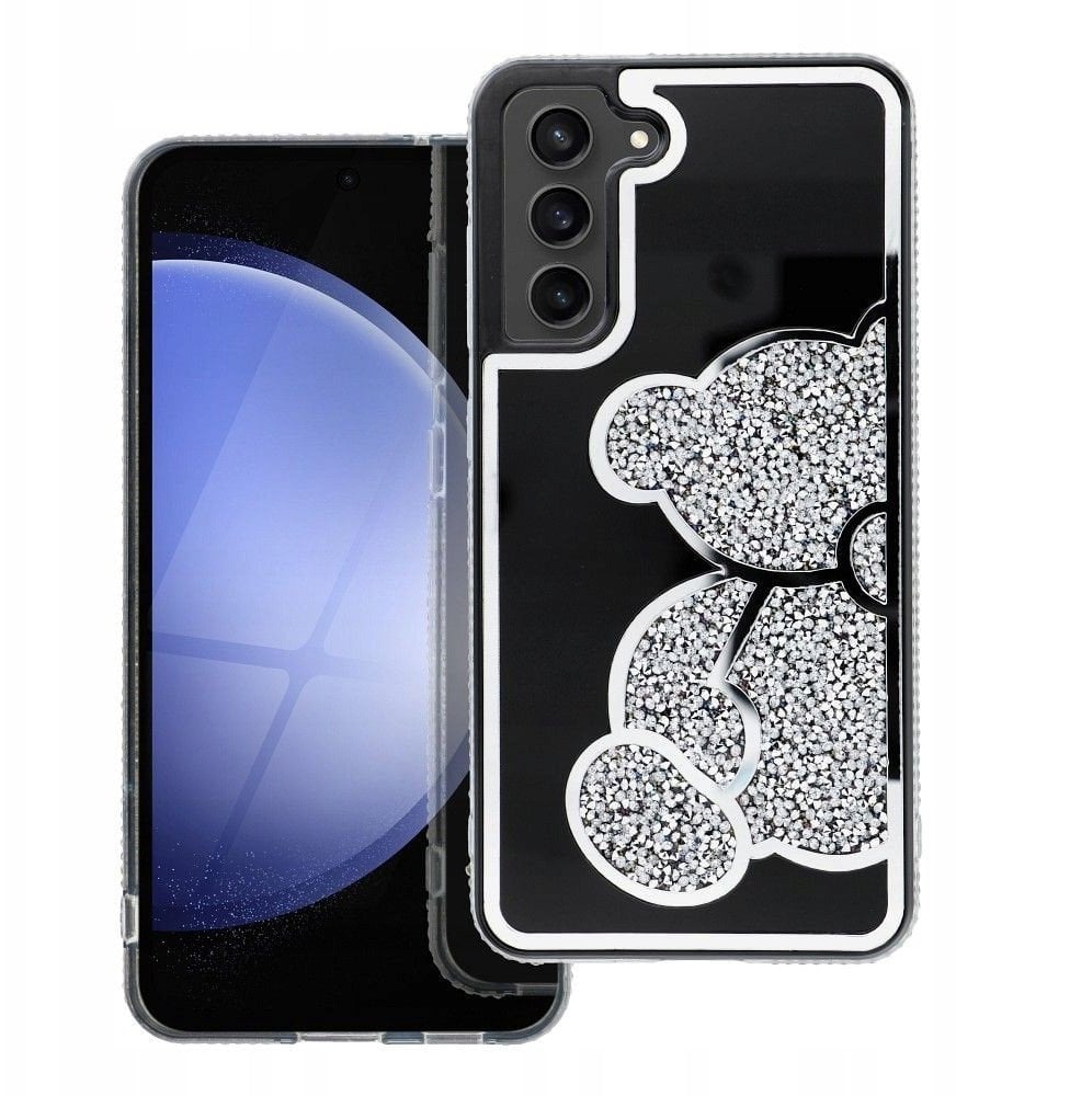 Futerał TEDDY BEAR do SAMSUNG S25 FE srebrny