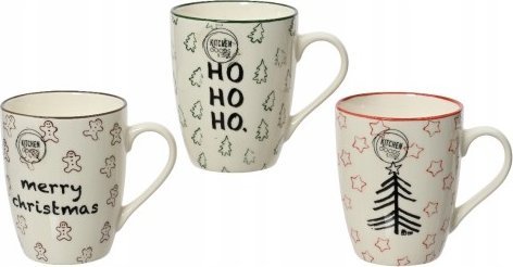 Kaemingk Kubek porcelanowy świąteczny biały na kawę 10,3 x 8 cm