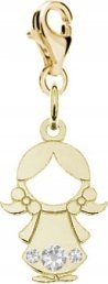 Radziszewska Jewellery Pozłacany Charms DZIEWCZYNKA DEDYKACJA