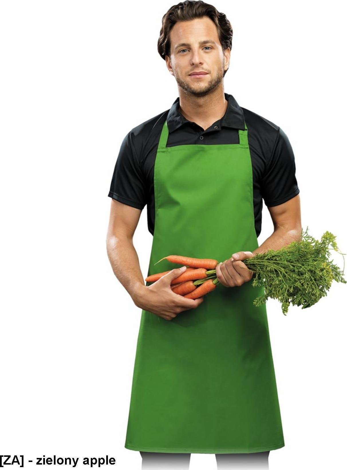 R.E.I.S. FPB-KL - fartuch z regulacą na szyi - zielony apple - 72x86 cm.