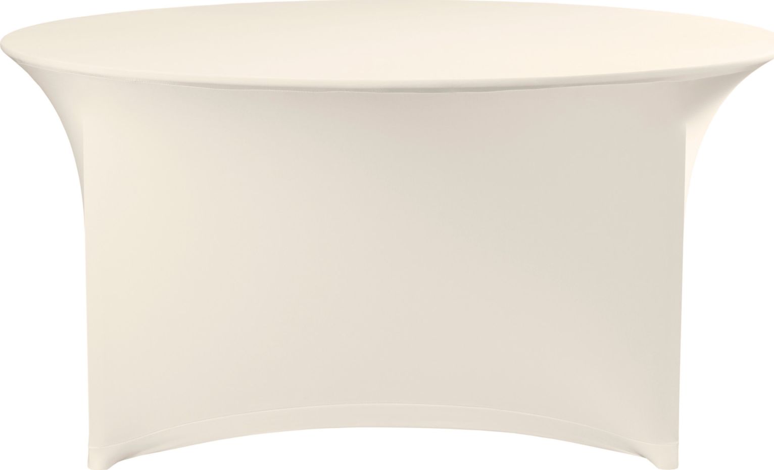 Hendi Obrus okrągły bez prasowania śr. 180cm tkanina Jersey kremowy