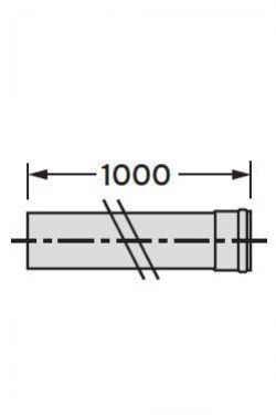 Vaillant Rura przedłużająca DN80 1m 303253