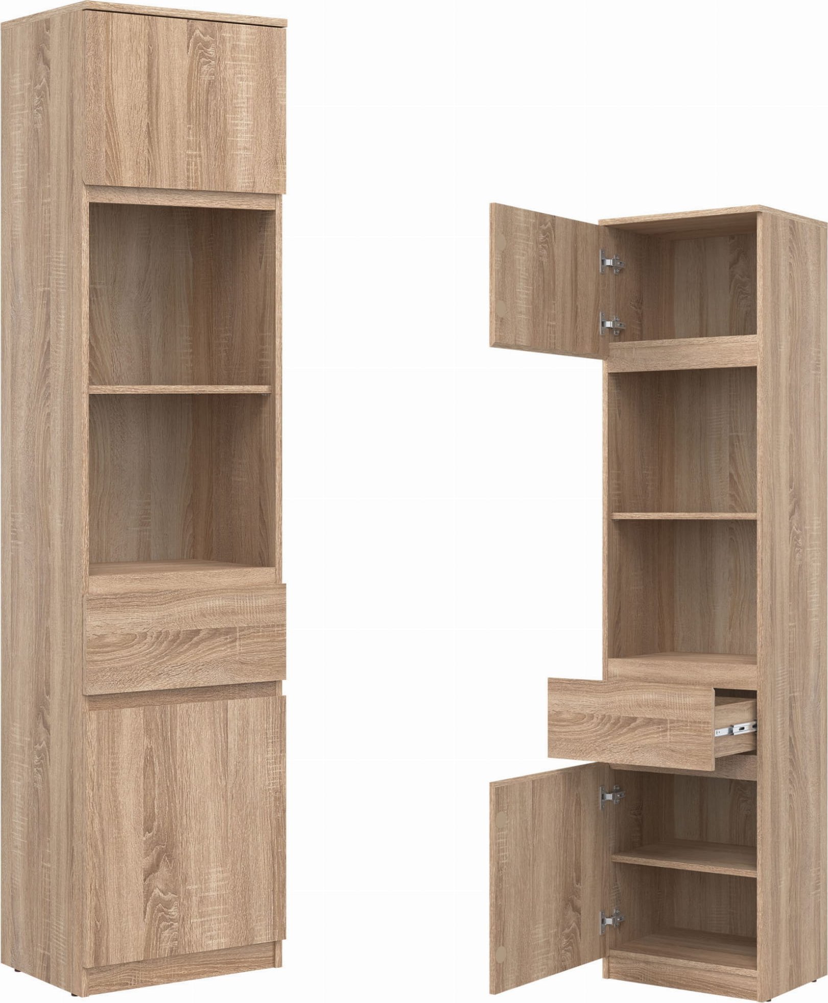 BogFran Szafka L/P wąska Regał Słupek dąb Sonoma REMI RM08