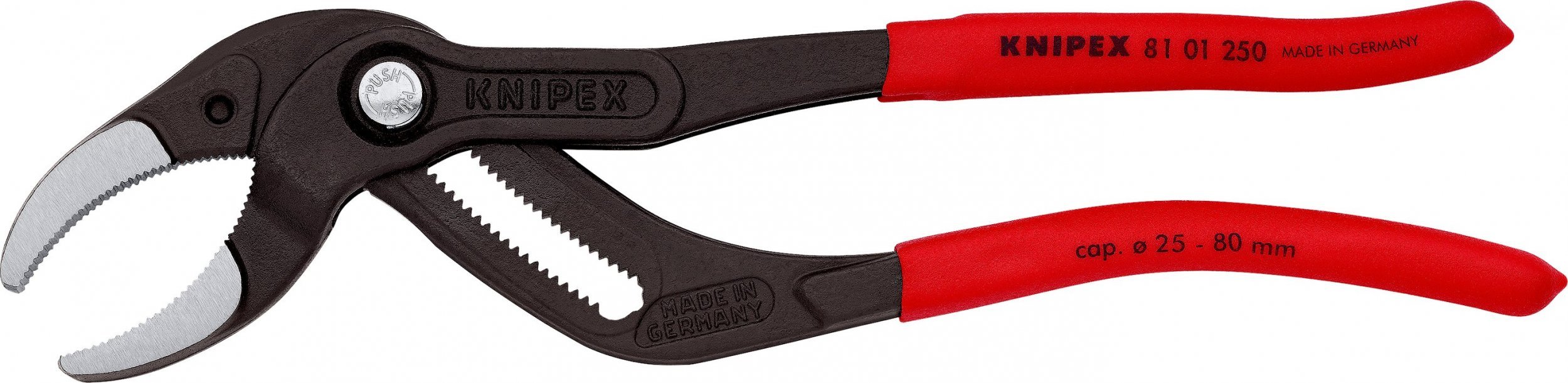 Knipex Szczypce do syfonów sanitarnych i złączy rękojeść antypoślizgowa 25 - 80mm (81 01 250)