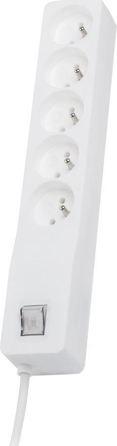 Listwa zasilająca Lestar ZX 510 przeciwprzepięciowa 5 gniazd 1.5 m biała