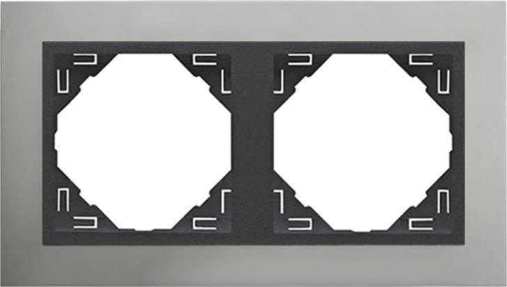 Efapel metallo ramka 2-krotna aluminium grafit 90920 kus